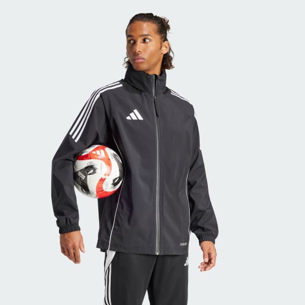 Black Tiro 24 Rain Jacket