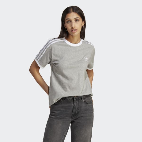 Grey Adicolor Classics 3-Stripes Tee