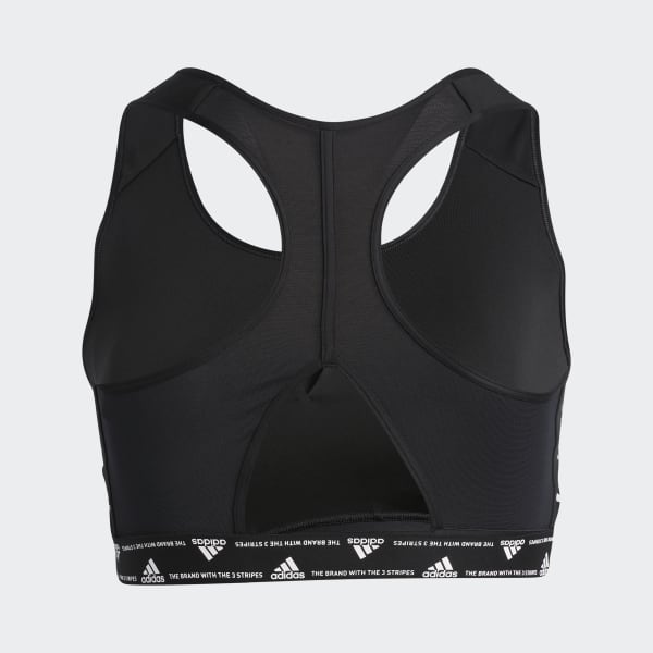 adidas Powerreact Training Medium-Support 3-Stripes Bra (Plus Size)