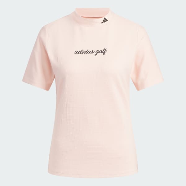 ピンク クライマクール モックネック 半袖シャツ