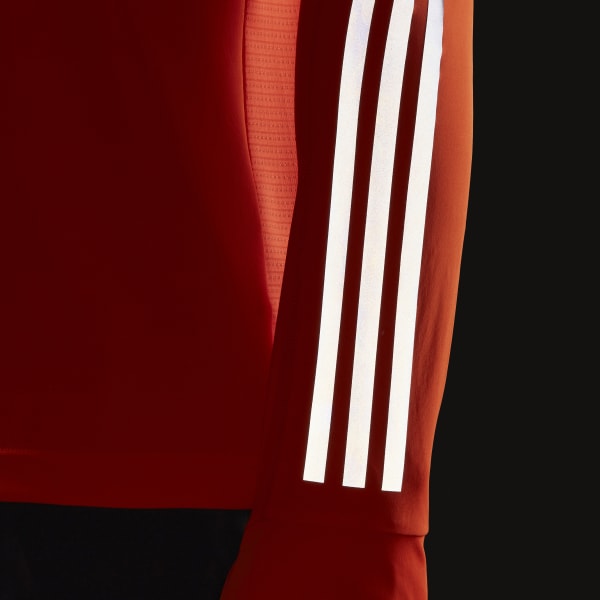 Orange Run Icon Full Reflective 3-Stripes Long-Sleeve Top VE892