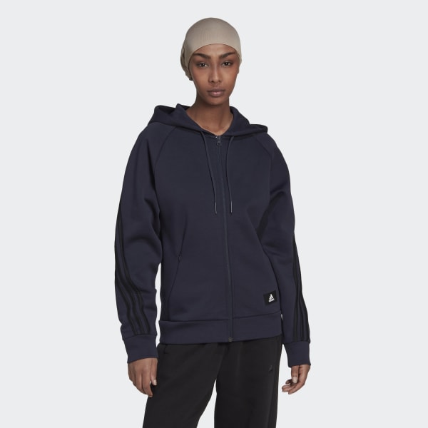 Azul Chaqueta con capucha adidas Sportswear Future Icons 3 bandas V0687