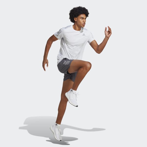 Grey Own the Run Tee