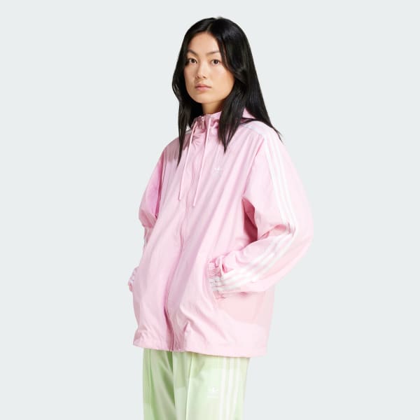Adidas pink windbreaker new arrivals