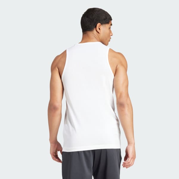 Blanco Playera sin Mangas Estampada All-Gym Category