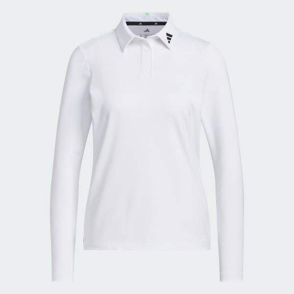 ホワイト 【ゴルフ】ジャカード長袖ポロ