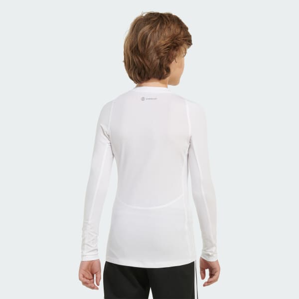 👕 adidas Long Sleeve Techfit Top - White | Kids' Training