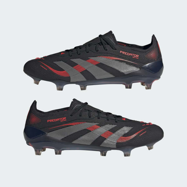 adidas Predator Elite Firm Ground Cleats - Black | Free