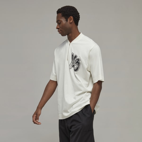 Vit Y-3 Half-Zip Short Sleeve Tee