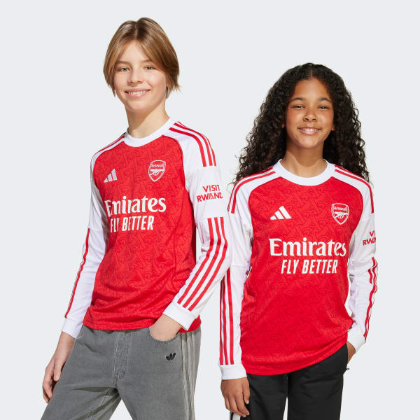 Red Arsenal 25/26 Long Sleeve Home Jersey Kids