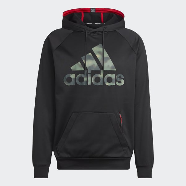 Zwart AEROREADY Game and Go Camo Logo Hoodie RM101