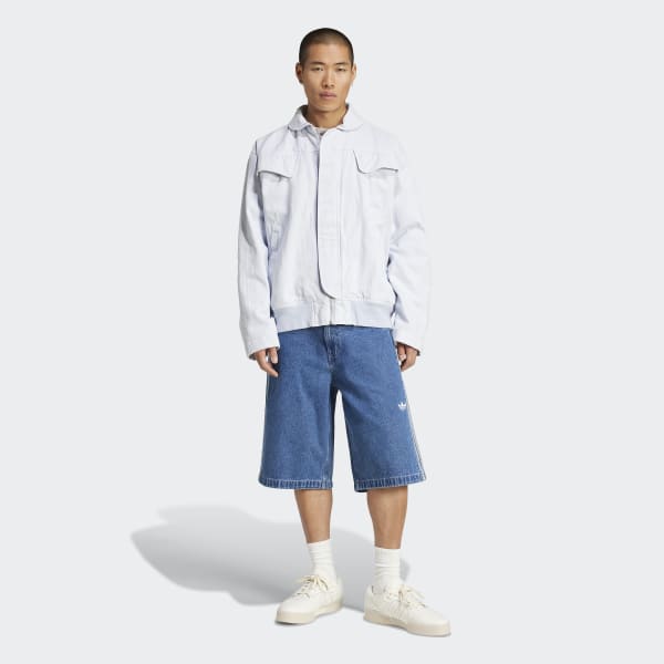 ◆Adidas◆Adicolor Denim Firebird Shorts JD2562,JD3107 CLOTHING - Adicolor Denim Firebird Shorts - Blue | adidas Oman