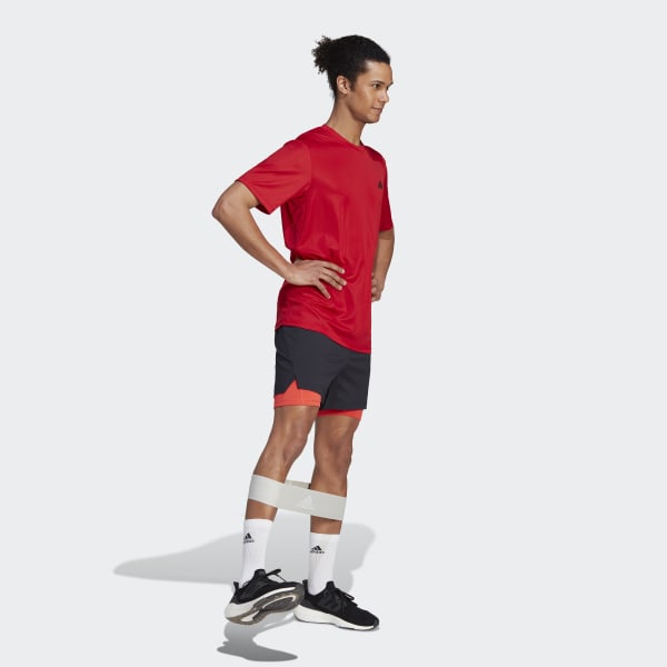 adidas Power Workout Two-in-One Shorts - Black