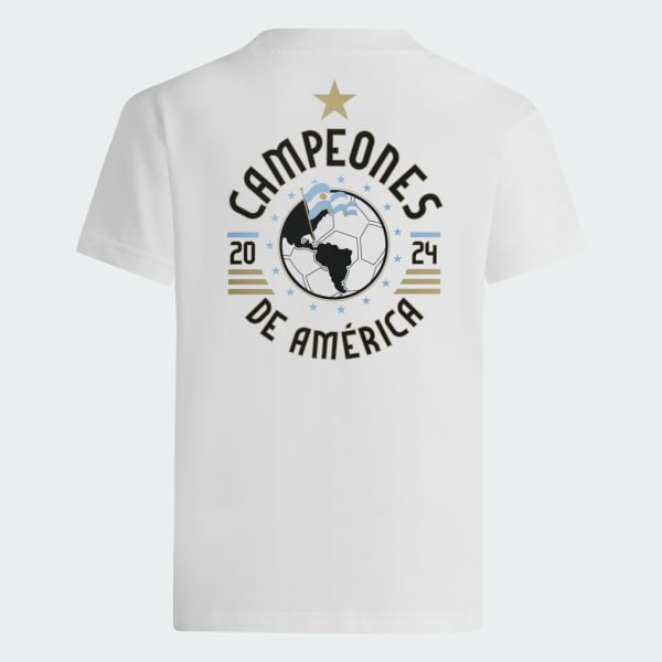 Blanco Remera Argentina Campeón 2024 Niño