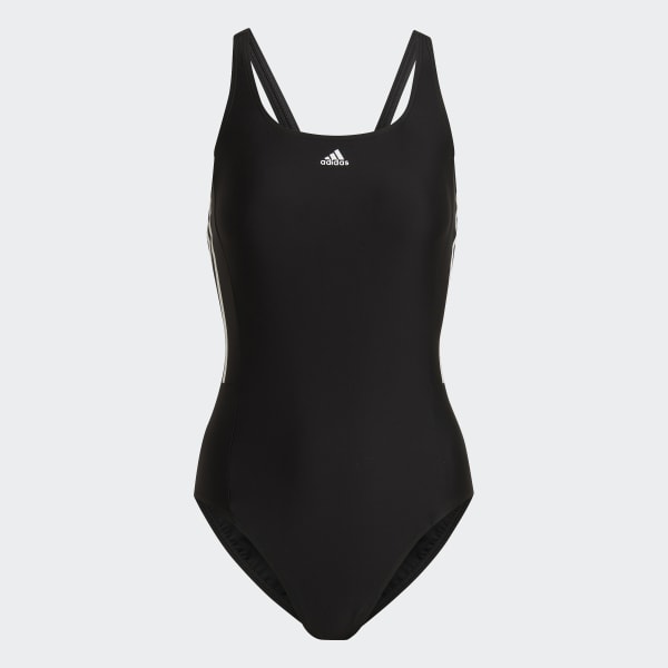 Black Mid 3-Stripes Swimsuit MLZ29