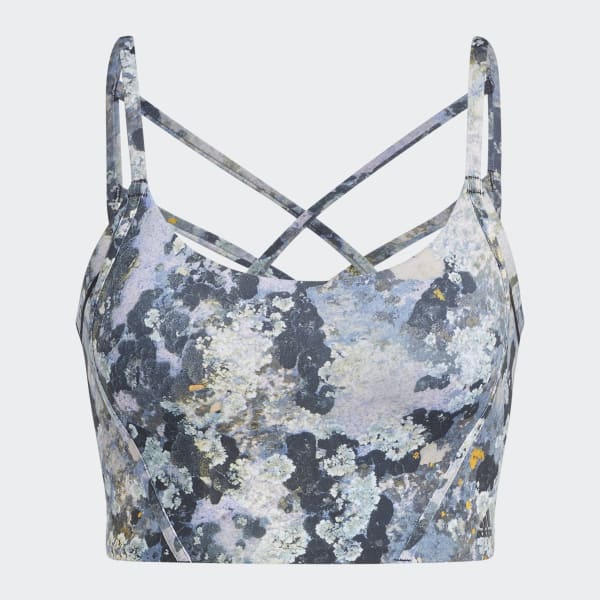 Mau-xanh-da-troi Áo Bra Graphic Dáng Dài Light Support Yoga