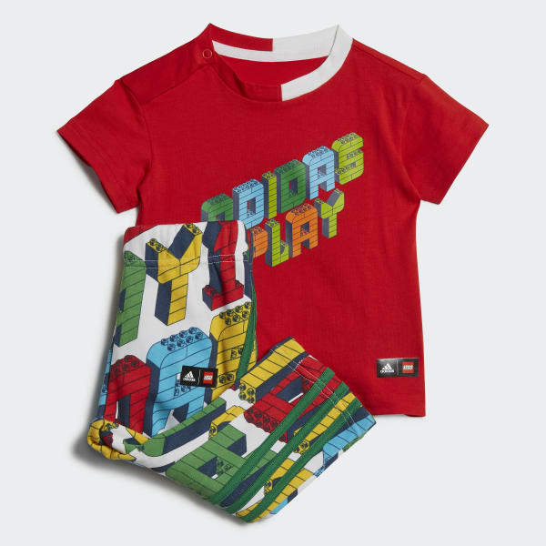 Red adidas x Classic LEGO® Tee and Pants Set CN079