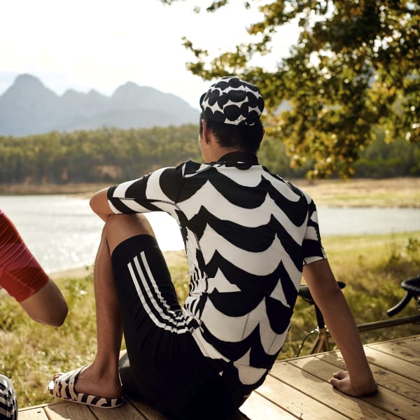 Blanco Maillot - Playera de Ciclismo Estampada The Marimeko JIN49