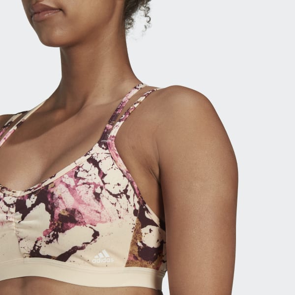 oranzová Podprsenka Yoga Essentials Studio Light-Support Allover Print TG117