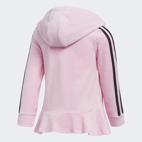 velour hooded jacket