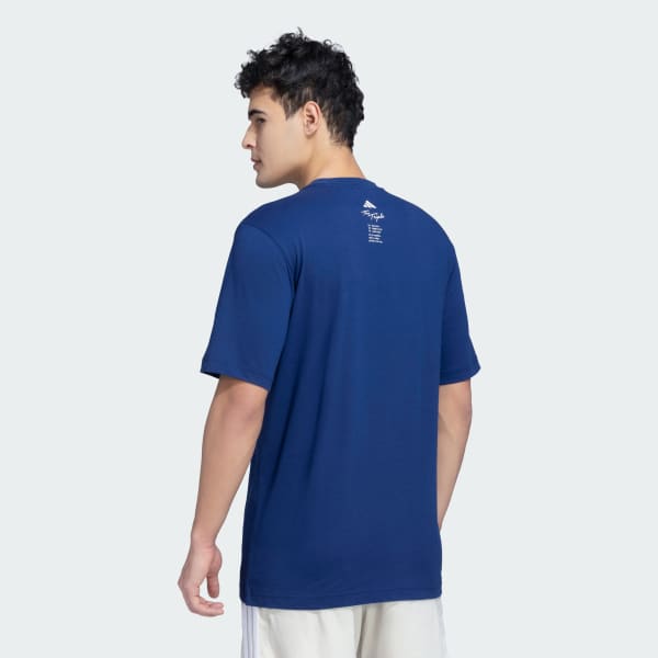 Blue M L DRINK TEE