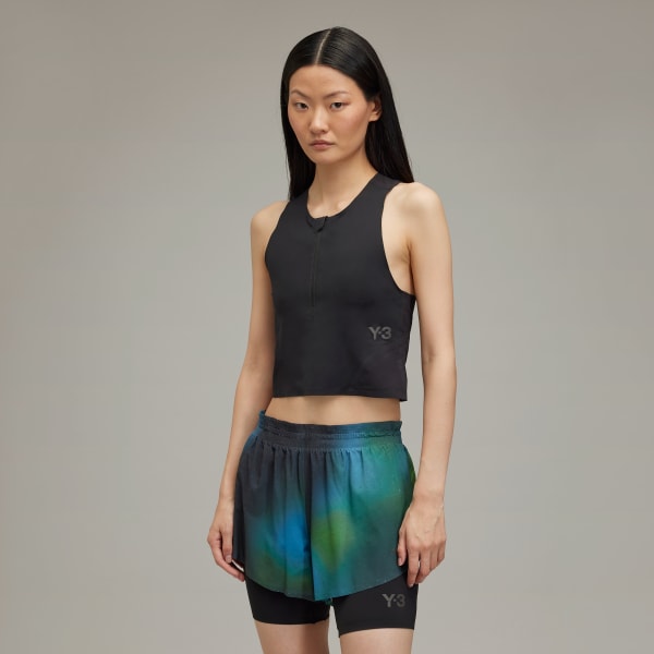 Black Y-3 Running Fitted Top