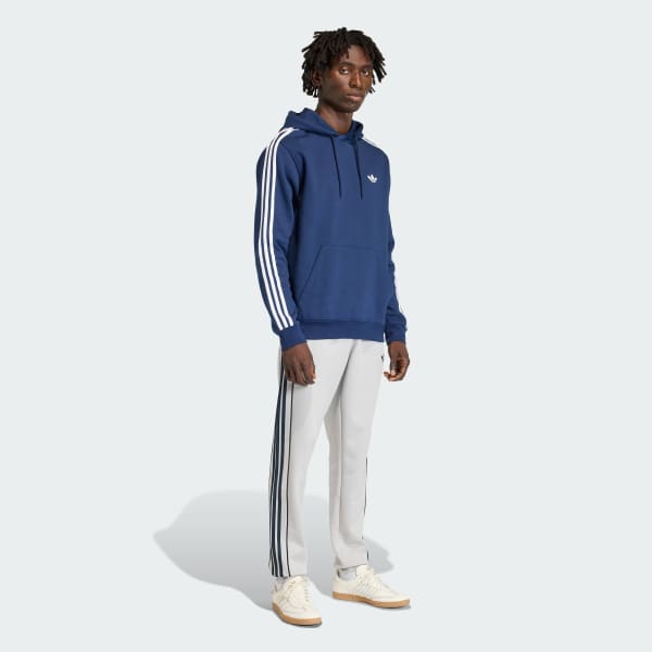 Azul MOLETOM CAPUZ TRÊS LISTRAS