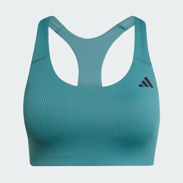 Green Powerimpact Rib Medium Support Training Bra