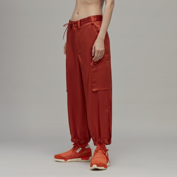 Czerwony Classic Tech Silk Cargo Pants