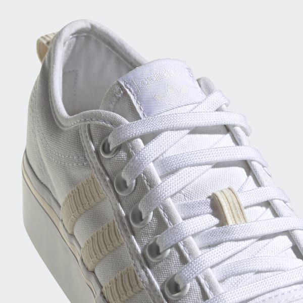 adidas Nizza Platform Shoes - White 