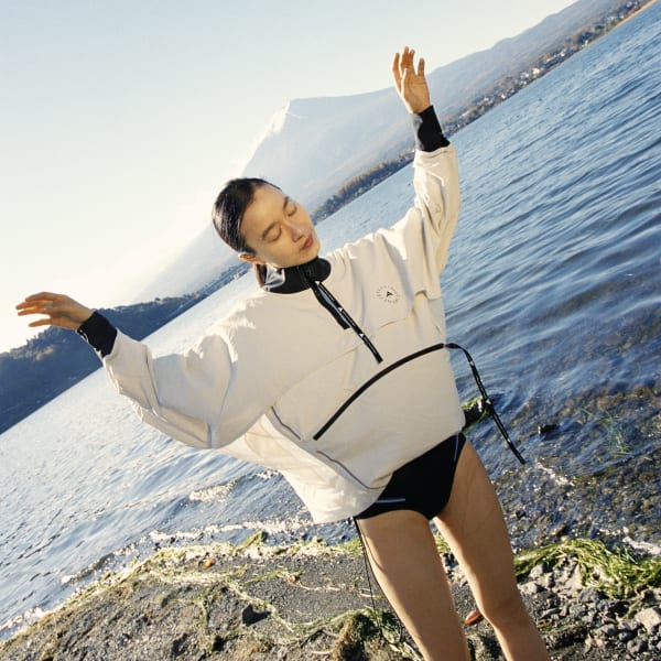 Grey adidas by Stella McCartney BeachDefender Run Swim Clean Cover-Up JLV76