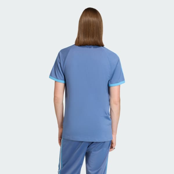 Azul CAMISETA 3 LISTRAS