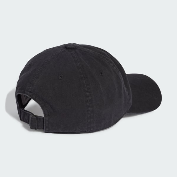 Black Adicolor Classics Trefoil Stonewashed Baseball Hat