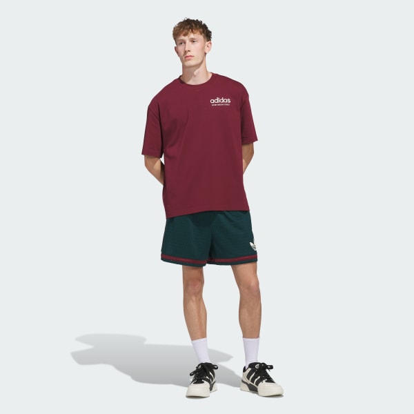 adidas Sport Design GFX Tee - Burgundy | Free Shipping with
