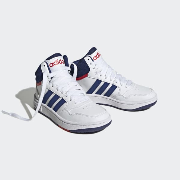 👟 Hoops Mid Shoes - White | Kids' Lifestyle | adidas US 👟