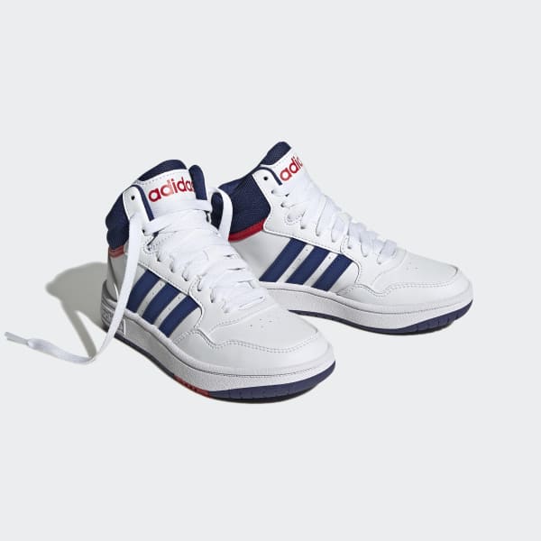 Blanco Tenis Hoops Mid