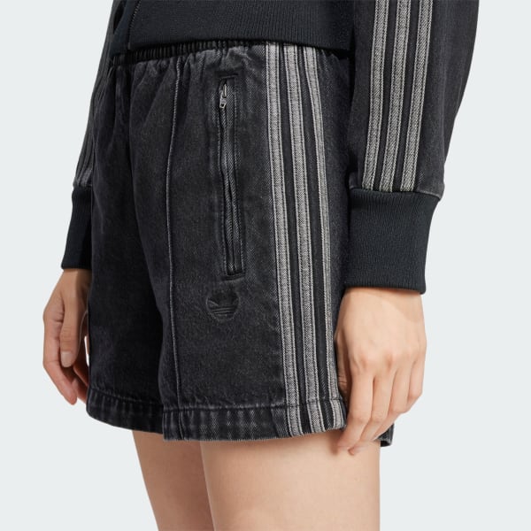 ◆Adidas◆Adicolor Denim Firebird Shorts JD2562,JD3107 adidas Adicolor Denim Firebird Shorts - Black | Free