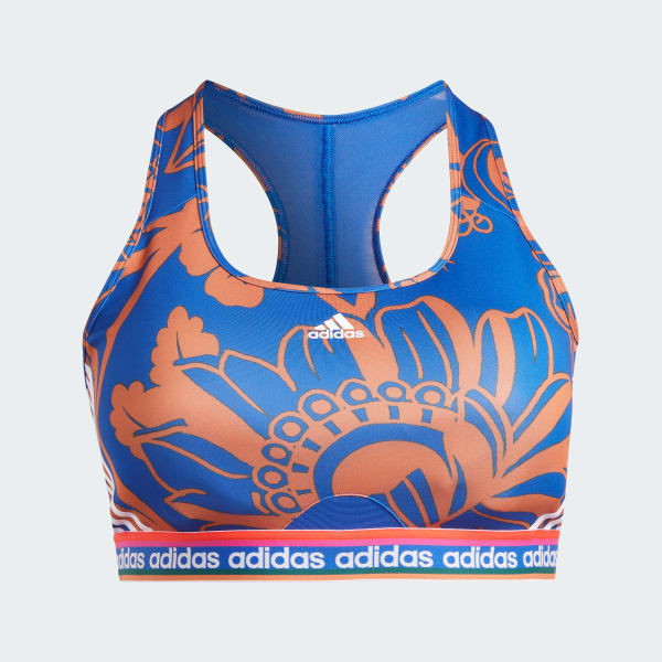 Azul Top Deportivo adidas x FARM Rio Soporte Medio (Tallas Grandes)