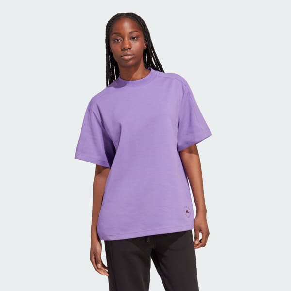 Adidas by Stella McCartney Logo T-Shirt - Women - Deep Lilac - XS