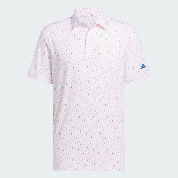 White Ultimate365 Allover Print Polo Shirt