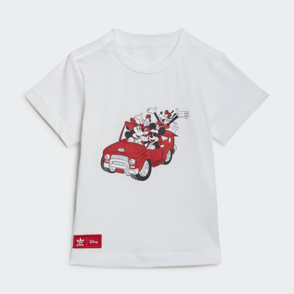 Blanco Conjunto de Shorts y Camiseta Disney Mickey y Amigos