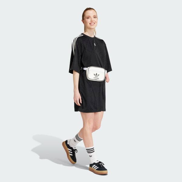 Black Oversized Tricot Tee Dress