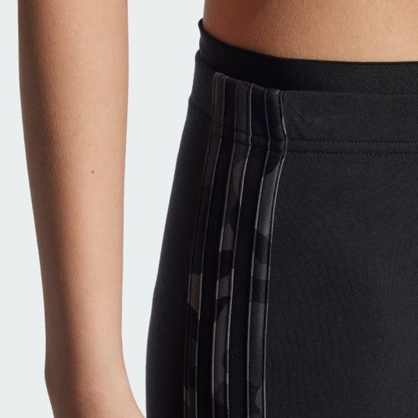 adidas Essentials 3-Stripes Camo Print 7/8 Length Leggings