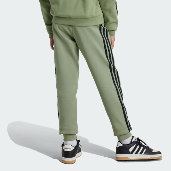 Green Future Icons 3-Stripes Cotton Tracksuit Bottoms