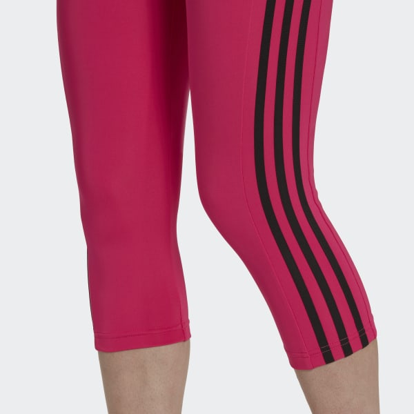 Roze Designed To Move High-Rise 3-Stripes 3/4 Sportlegging 28775
