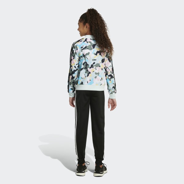 White Allover Print 3-Stripes Jacket