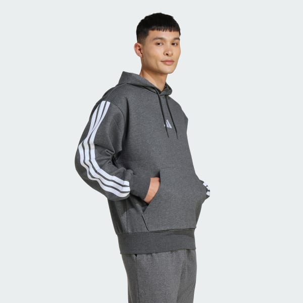 Gra Essentials 3-Stripes Fleece hættetrøje