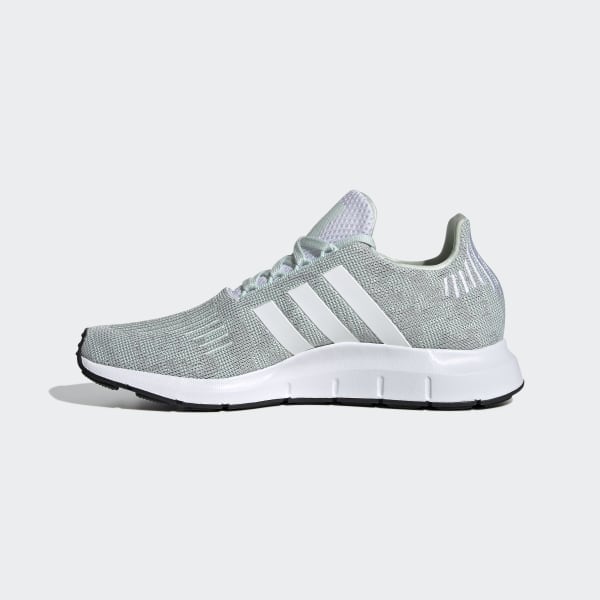 grey and white adidas swift run
