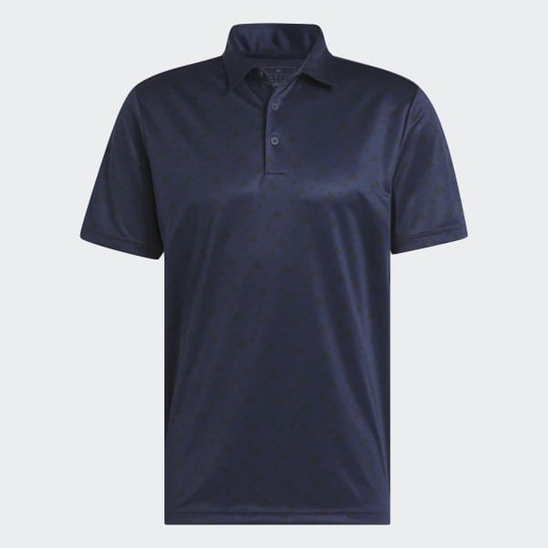 adidas Core Allover Print Golf Polo Shirt Blue adidas Canada