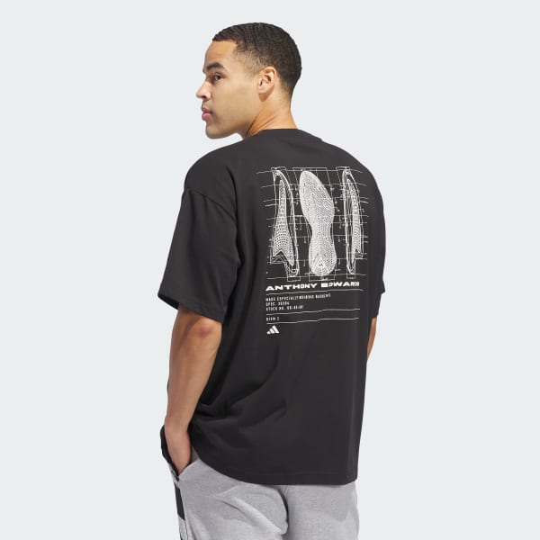 Schwarz Anthony Edwards Seasonal Graphic T-Shirt